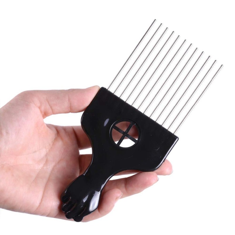 Pack of 3 Metal Hair Pick Combs Afro Pick Comb