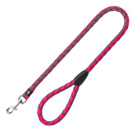 TRIXIE dog lead Cavo leash S–M, 39.37 inches, ø 0.47 inches in fuchsia/graphite - short lead for good control - for small to medium-sized dogs - 143411