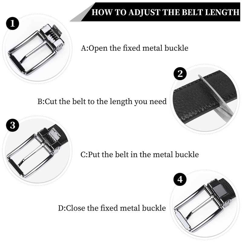 IGOLUMON Men's Leather Belt 32 mm Men's Belt Business Suit