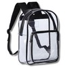 SUBETE Clear Backpack, PVC Transparent Bag, Antistatic, Engineer, Cleanroom, Black