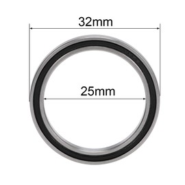 TA-VIGOR 2Pcs 6705-2RS Deep Groove Ball Bearings, Z2 25mm x 32mm x 4mm Double Sealed Industrial Bearings, Chrome Steel Skateboard Bearings for Motor Electrical Instrument Equipment