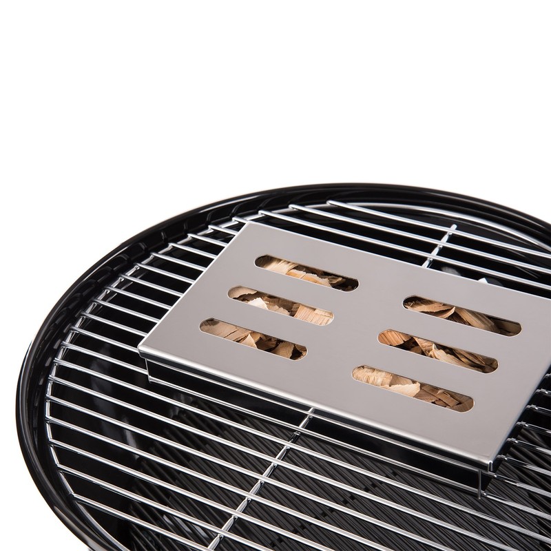 Blumtal smoker, smoker box made of stainless steel, gas barbecue