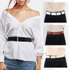 HSHKJ Womens Mens No Show Stretch Belt Adjustable Elastic Belts