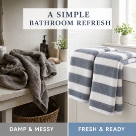 Soft Quick-Dry Bath Towel Set, Absorbent Knitted Bathroom Towels in Multiple Colors and Set Options for Home Use