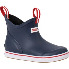 Xtratuf Kids Ankle Deck Boot, Navy, Big Kid Size 4
