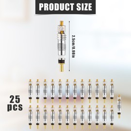 25 x Valve Core for Presta, Valve Core Bicycle Valve Cores Copper Presta Valve Core Valve Stem Cores for Stan's Vittoria Continental Kenda Mor Tubeless Road MTB Bicycle
