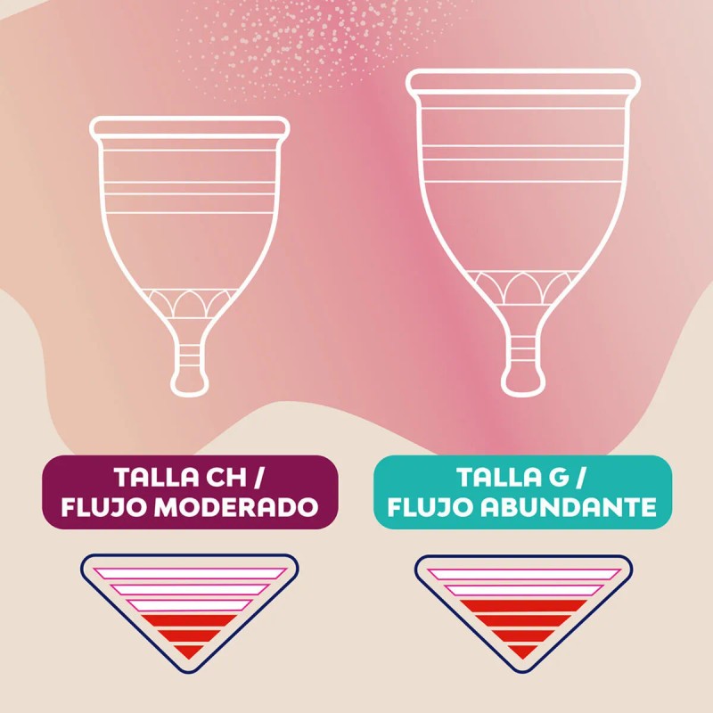 Copa mentrual Saba V-cup flujo moderado talla ch 1 pieza
