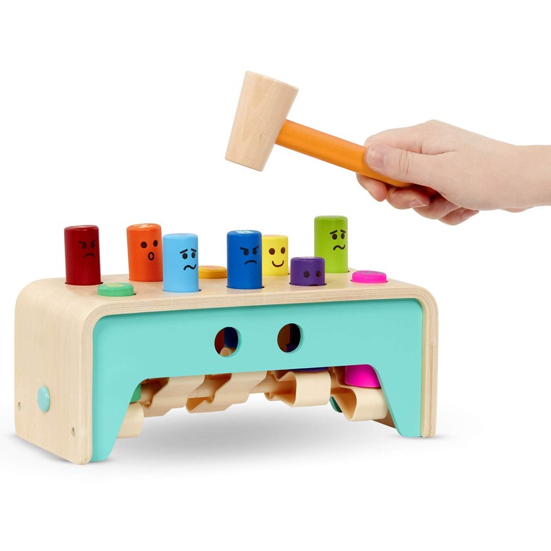 Battat BT2686Z Wooden Hammer Toy for Kids, Toddlers – Pounding
