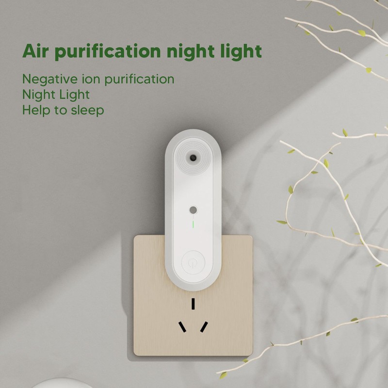 Plug in Air Purifier LED Smart Sensor Smoke Formaldehyde Removal