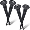 Zhengmy 4 Packs Threaded Spike Flood Light Ground Stake Metal
