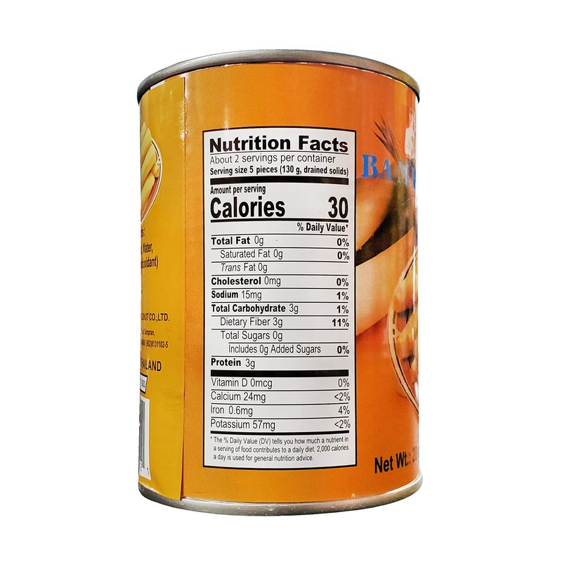 Chaokoh Bamboo Shoot Tip Whole in Water (6 Pack, Total