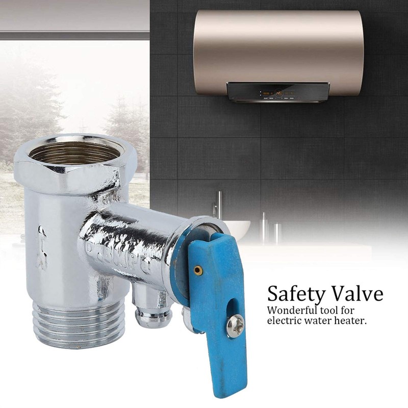 Valve Pressure Relief Valve Blue Handle for Electric Water Heater