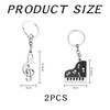 2 Pieces Piano Note Keychains, Music Theme Keychains, Retro Keychains,