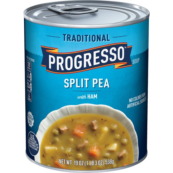 Progresso Traditional, Split Pea with Ham Soup, 19 oz. (Pack of 12)