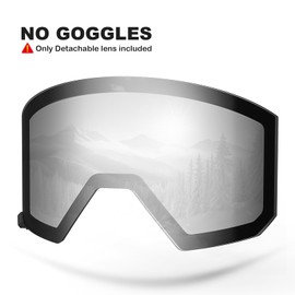 Excoutsty Ski Goggles Men Women-OTG Anti Fog Snow Goggles,Interchangeable Lens 100% UV400 Protection Snowboard Goggles (Clear Lens Vlt 99%)