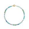 zocare Beaded Gemstone Necklace for Women,Crystal Beads Choker with Spring