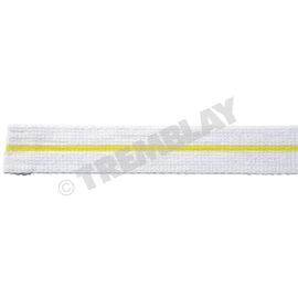 Judo Belt Roll 25m White and 1 Yellow Line, Cotton
