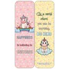Creanoso Unicorn Bookmarks Cards Series 4 - Happiness Kindness Success
