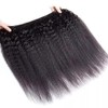 Paquetes De Cabello 12A Yaki Cabello Humano Recto Rizado 3