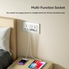 BSEED Double Plug Socket with USB C and USB A,Glass