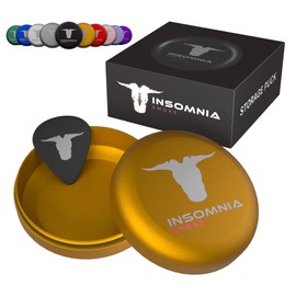 Insomnia Smoke Insomnia Smoke Pocket Storage Puck | Smell Odour Water Proof Air Tight | Aluminium Container Metal Stash Tin for Tobacco Travel Size (Gold)