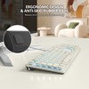 iRoboosta Quiet Keyboard Wired Membrane Keyboard Aesthetic, Full Size 104