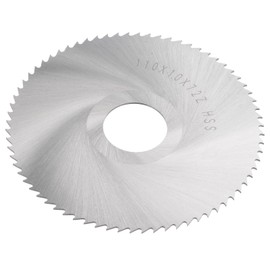 sourcing map Circular Saw Blade, 110mm (4-1/3") Dia 1mm Thick 72 Tooth, 6542 High Speed Steel (HSS) Milling Cutter with 27mm Arbor for Wood PVC Aluminum Cutting