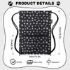 HOLYLUCK Drawstring Backpack Bag Sport Gym Sackpack, Black Background White