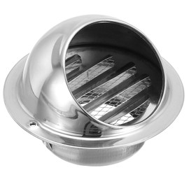 PATIKIL Exhaust Air Vent Cover 3.2 Inch, Stainless Steel Wall Vent Cover Round Exhaust Grille Ventilation Outlet Duct Air Vent Dryer Hood for HVAC System