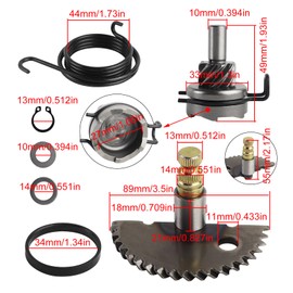 FLYPIG Kick Start Gear Shaft Idle Gear Assembly for GY6 49cc 139QMB 139QMA Engine Scooter Moped Roketa Taotao Jonway