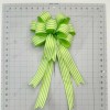 Handmade St. Patrick's Day, Satin Stripes Green & White, Size