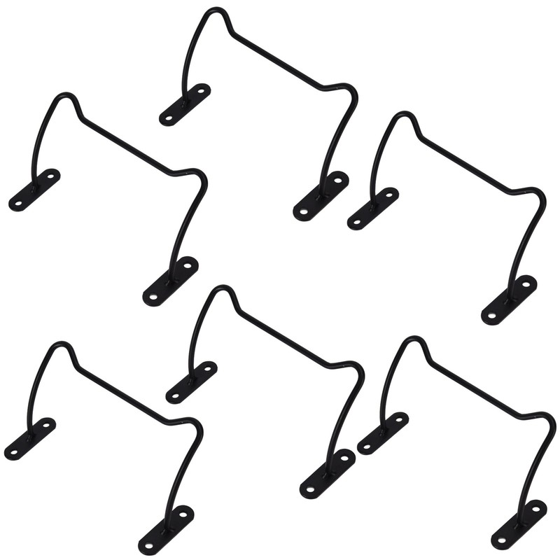 Pack of 6 Metal Red Wine Display Holder Wall Mounted