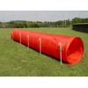 14' Dog Agility Tunnel (Red) with 6 J-Shape Metal Stakes