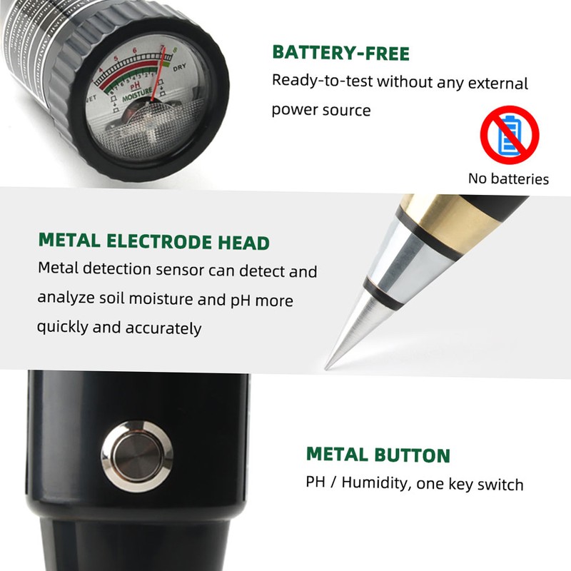 2 in 1 Soil PH and Moisture Meter Pointer Soil