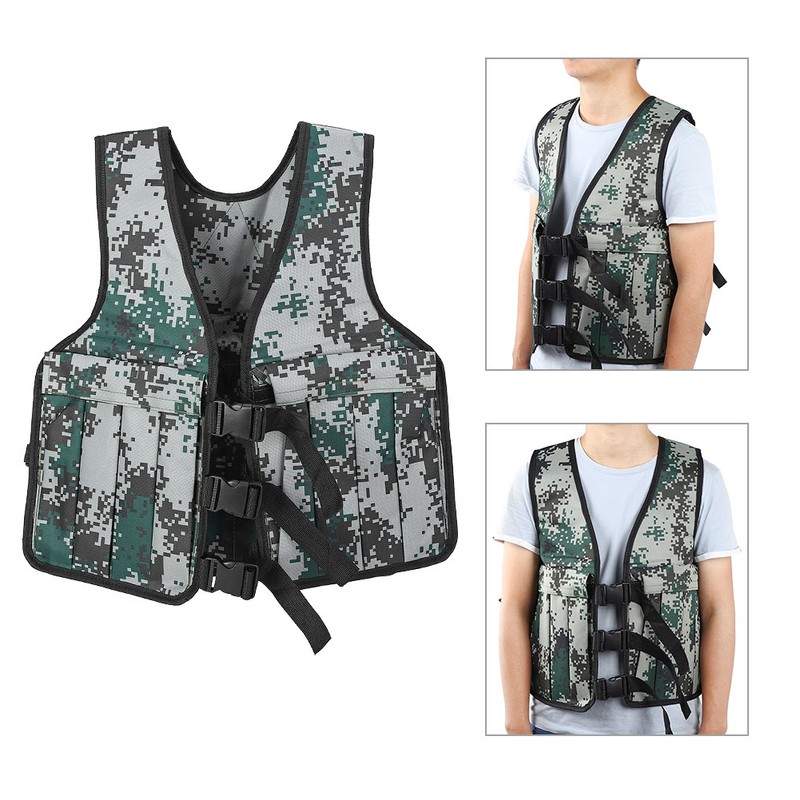 20KG / 44LBS Adjustable Camouflage Weighted Vest Training Workout Fitness