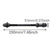 RLECS 190x9.5mm Black Bicycle Rear Axle Mountain Bike Shifter Shaft