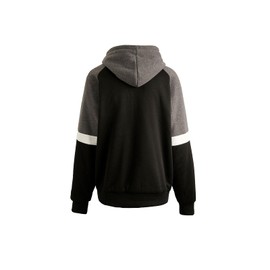 Gary Com Hoodies for Men Heavyweight Fleece Sweatshirt - Full Zip Up Thick Sherpa Lined Winter Warm Sweatshirts Work Jackets With Pocket,Black/LT.Grey L