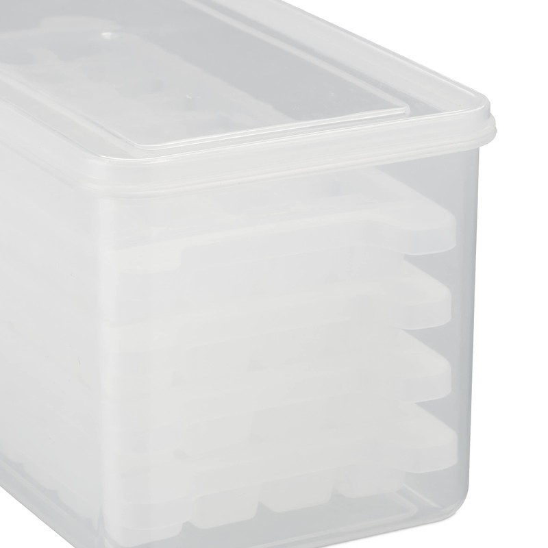 Relaxdays Ice Cube Tray Set, 5 Ice Cube Trays, BPA
