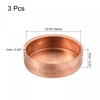 sourcing map Pack of 3 Copper End Cap Plug Connector