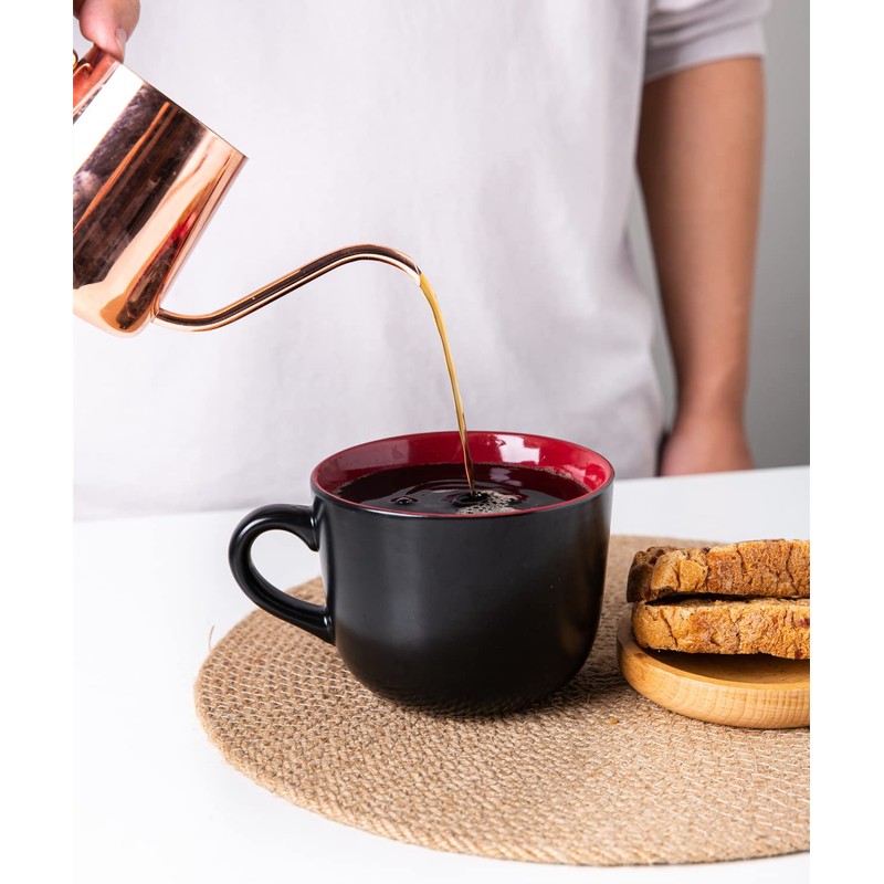 AmorArc 24 oz Soup Mugs with Handles, Jumbo Ceramic Bowls