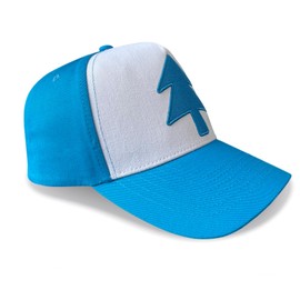 ZXRSJBL Dipper Blue Pine Tree Baseball Hat, Back Buckle Made of Cotton Fabric, Unisex Adult Trucker Hat, Embroidered Curved Baseball Cap for Adults, Blue/White Hat, blue