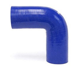 HPS Performance 1-1/4" ID, 10" Leg, 90 Degree Silicone Elbow Coupler Hose, High Temp 4-ply Reinforced, Blue (HTSEC90-125-L10-BLUE)