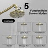 BWE Brushed Gold Shower System Modern Shower Faucet Set Including