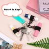 Desing Wish 4 PCS Mini Chapstick Holder Key Chain Close