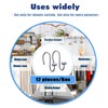 Gracelife Shower Curtain Hooks,Set of 12 Rust Resistant Metal Shower