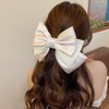 Wiwpar Big Satin Bow Barrette Hair Clips Satin Solid Bow