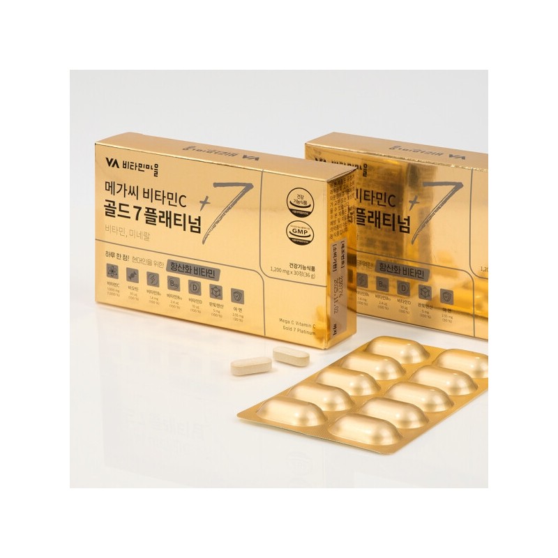 Mega C Vitamin C Gold 7 Platinum Biotin, Vitamin B,