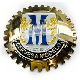 Gold Modelo Mexico Grill Badge Mexican Emblem for Trucks and Cars