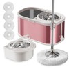 SWIFTIRON Spin Mop and Bucket with Wringer Set for Home,360°