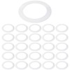 25 Pack Gloss White Goof Trim Ring for 8" Inch